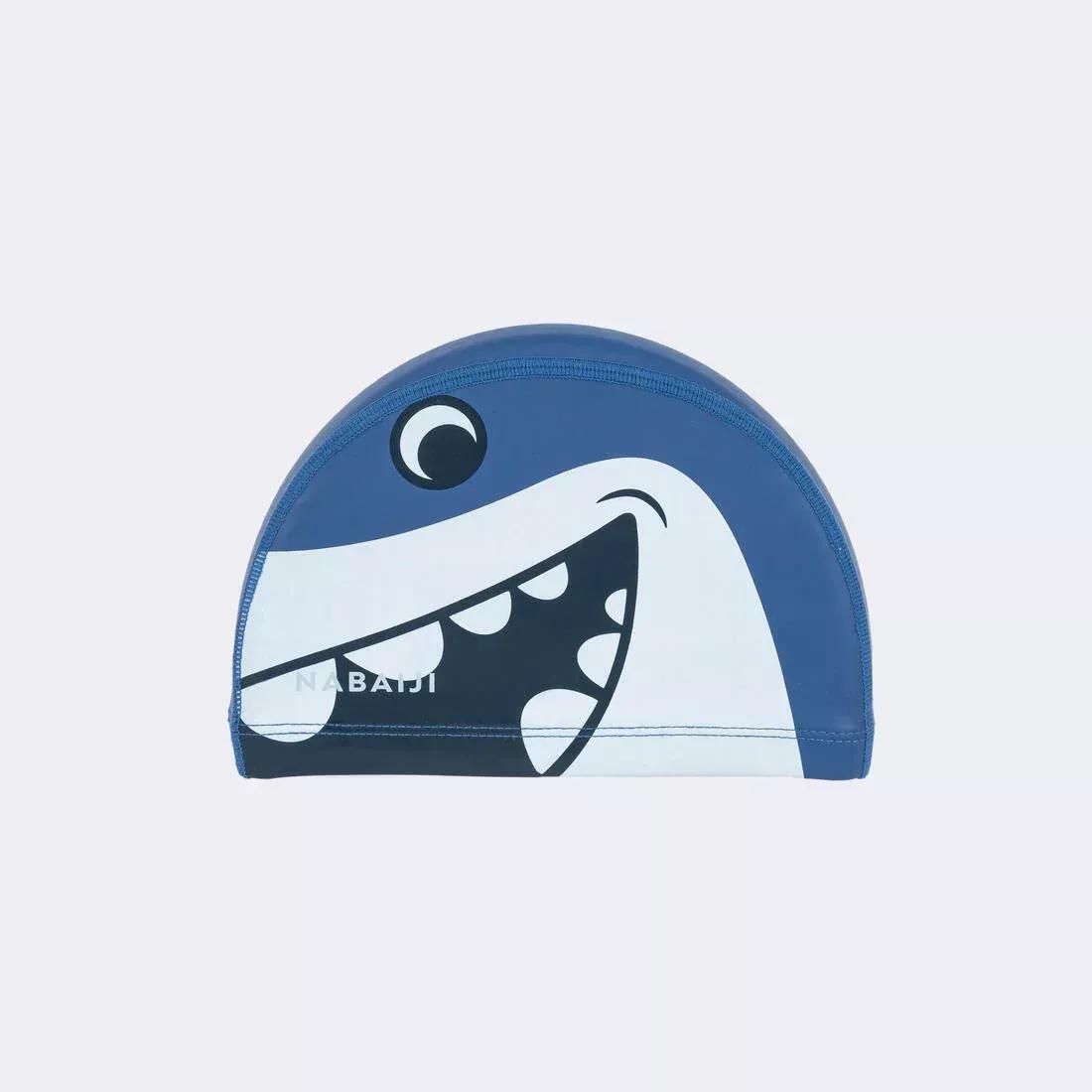 Coated Printed Mesh Swim Cap - Size S, Blue, No Color, large image number 1