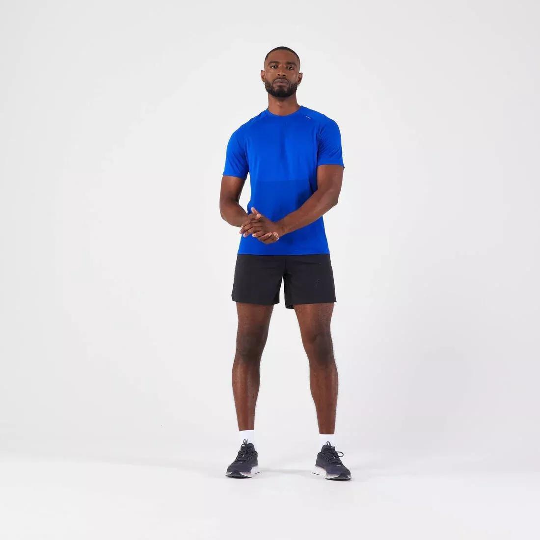 INDIGO BLUE Men's KIPRUN Run 500 Comfort seamless running T-shirt, , large image number 1