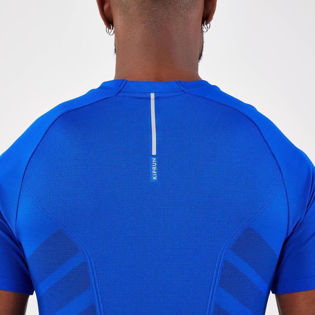 INDIGO BLUE Men's KIPRUN Run 500 Comfort seamless running T-shirt, , large image number 3