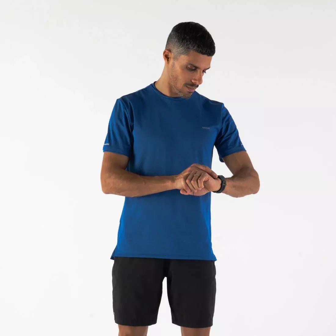 Men Breathable Running T-Shirt - Dry+, Blue, , large image number 0