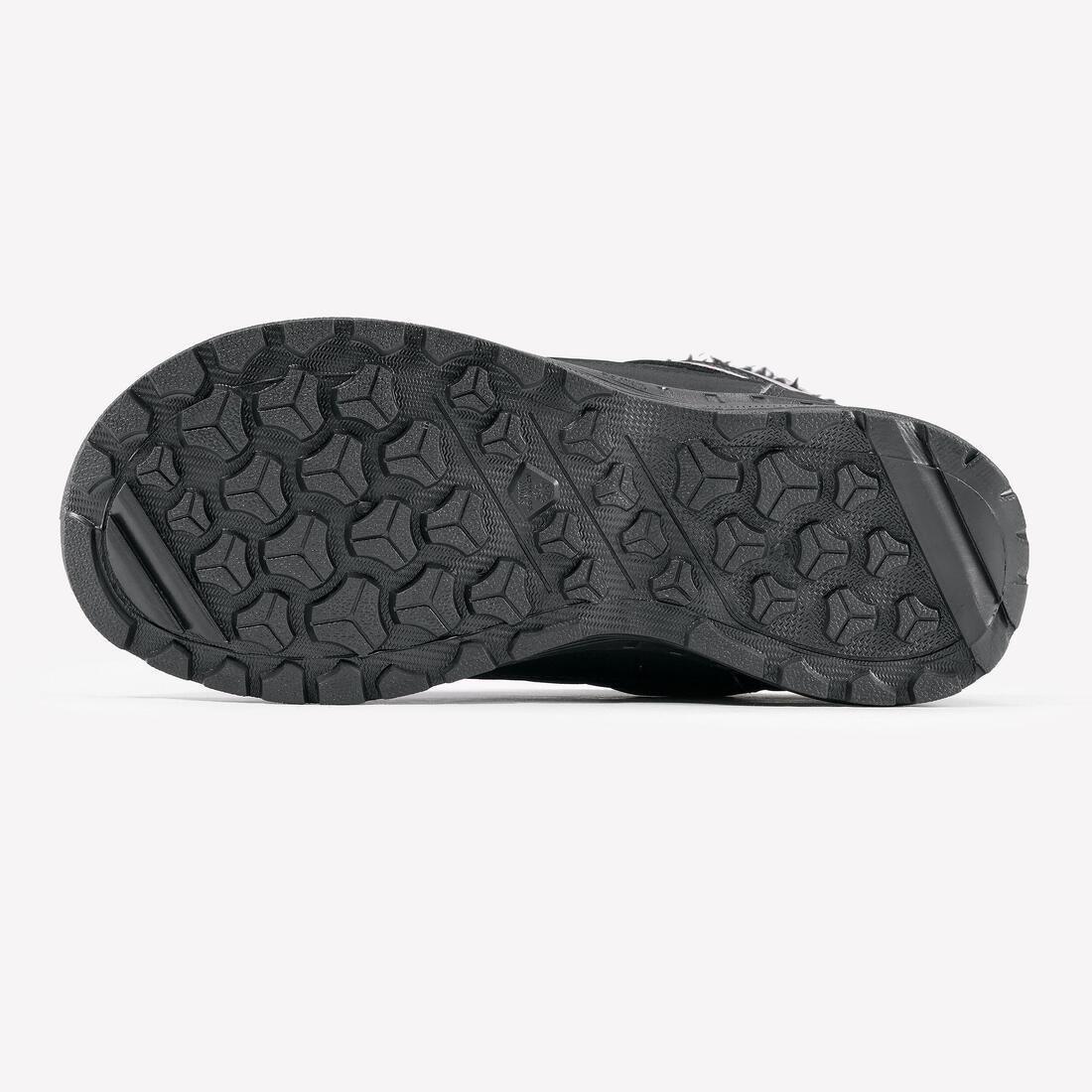 Kids Unisex Warm And Waterproof Sh100 Lace-Up Leather Hiking Shoes - Size 2.5 - 5.5, Navy, 5401_000, large image number 5