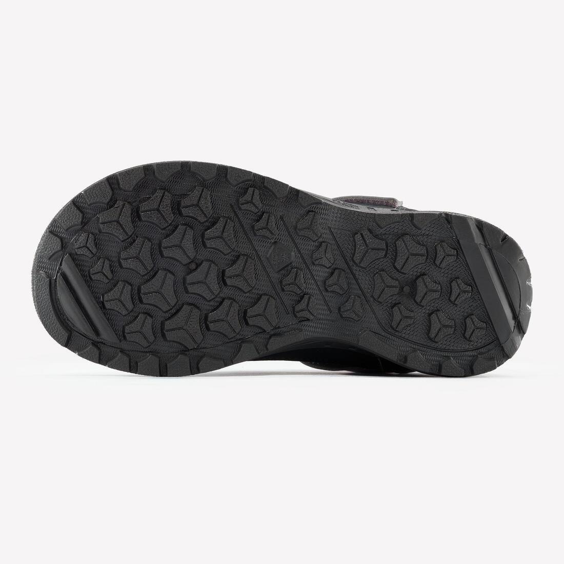 Kids Unisex Warm Waterproof Hiking Boots - SH100 Hook And Loop Strap, Navy, No Color, large image number 5