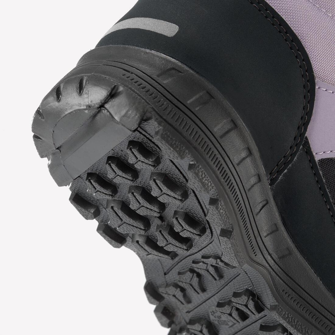 Kids Unisex Warm Waterproof Hiking Boots - SH100 Hook And Loop Strap, Navy, No Color, large image number 8