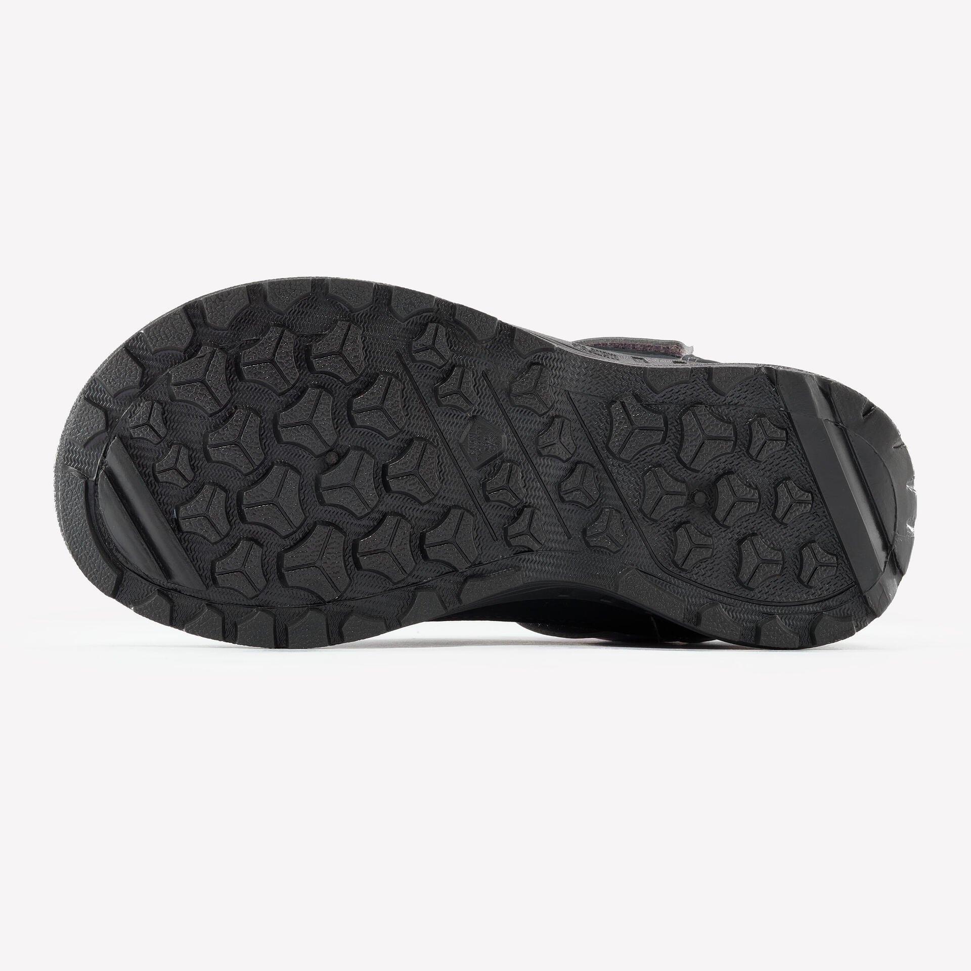 Kids Unisex Warm Waterproof Hiking Boots - SH100 Hook And Loop Strap - Size 24&ndash;34, Grey, No Color, large image number 2