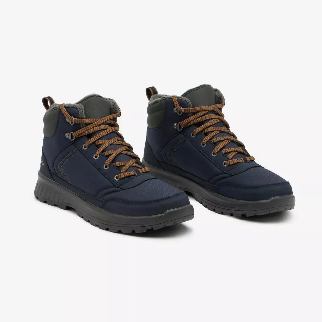 ORANGE Men's warm waterproof snow hiking boots, NH100 Mid, No Color, large image number 1