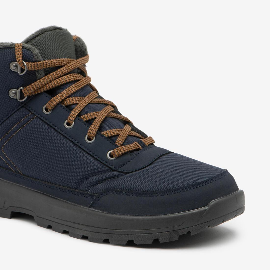 ORANGE Men's warm waterproof snow hiking boots, NH100 Mid, No Color, large image number 2