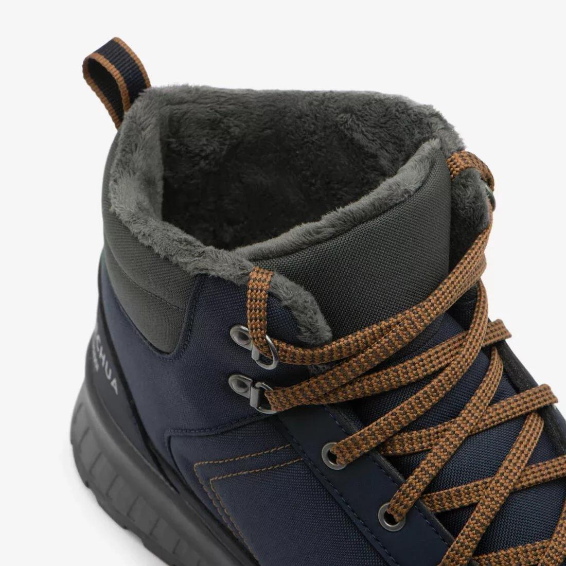 ORANGE Men's warm waterproof snow hiking boots, NH100 Mid, No Color, large image number 7