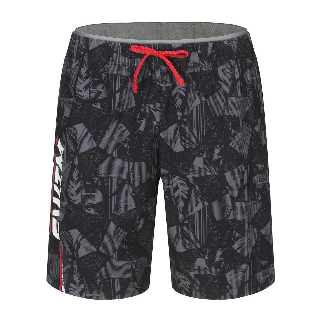 Men Swimming Long Swim Shorts - 100 Orga, Black, No Color, medium