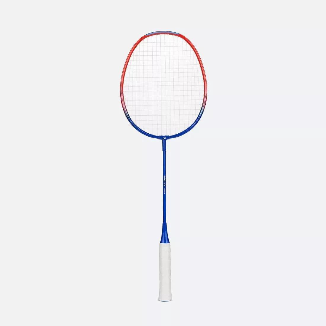 Kids Unisex Badminton Racket - 90G Aluminium - BR100, Blue/Red, No Color, large image number 1