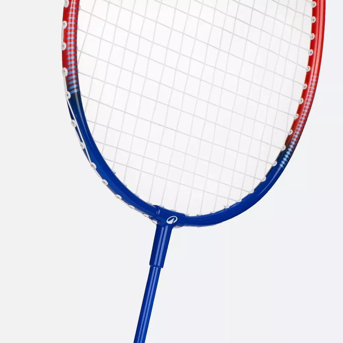 Kids Unisex Badminton Racket - 90G Aluminium - BR100, Blue/Red, No Color, large image number 3