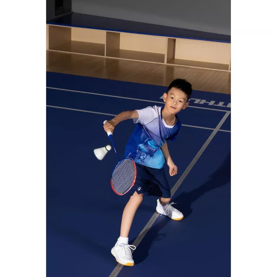 Kids Unisex Badminton Racket - 90G Aluminium - BR100, Blue/Red, No Color, large image number 9