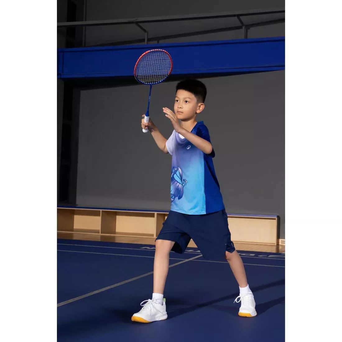 Kids Unisex Badminton Racket - 90G Aluminium - BR100, Blue/Red, No Color, large image number 11