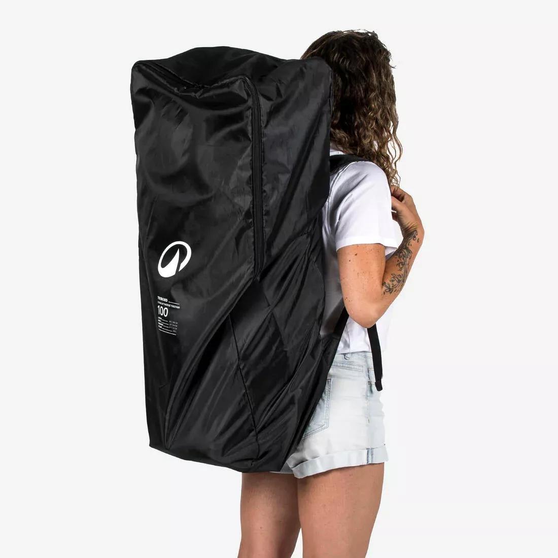 Inflatable Stand-Up Paddleboard Pack 9'6 - 1 Person (Up To 80 Kg) - 100, Yellow, No Color, large image number 4