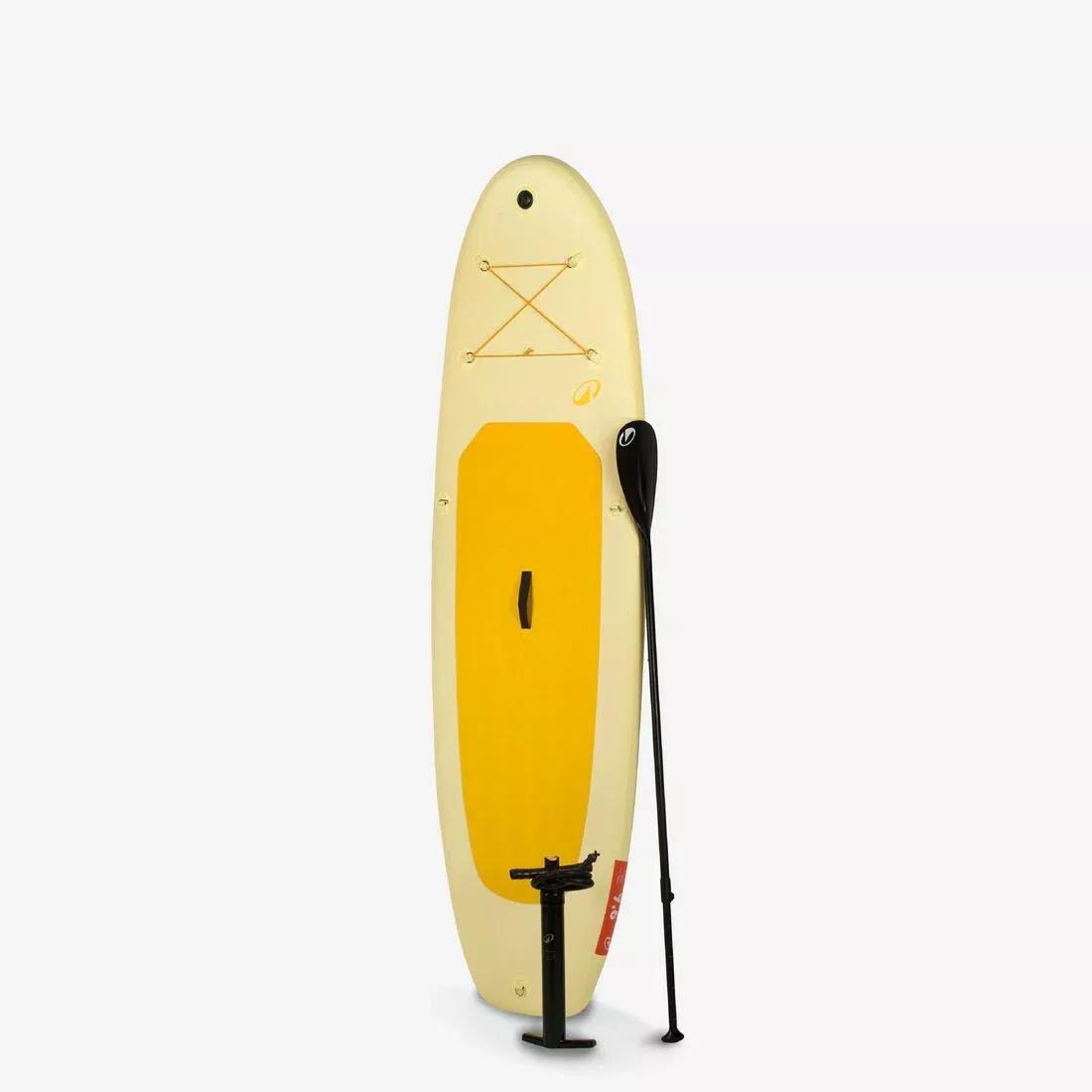 Inflatable Stand-Up Paddleboard Pack 9'6 - 1 Person (Up To 80 Kg) - 100, Yellow, No Color, large image number 6