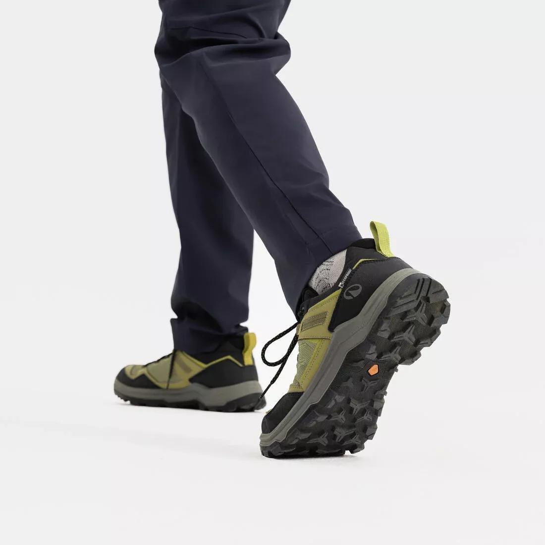 Men Low-Cut Waterproof Hiking Boots - MH100, Green/Black, No Color, large image number 6