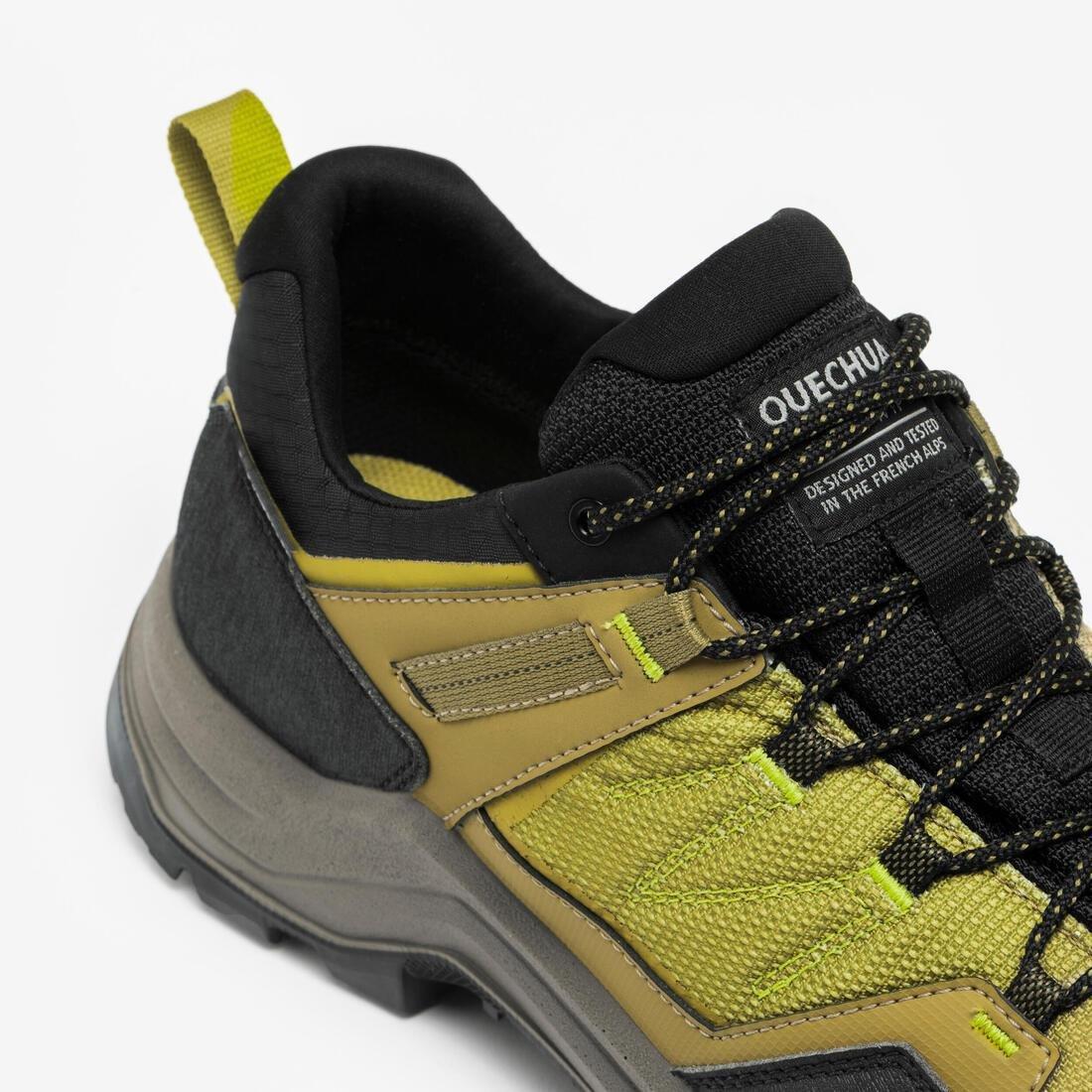 Men Low-Cut Waterproof Hiking Boots - MH100, Green/Black, No Color, large image number 8