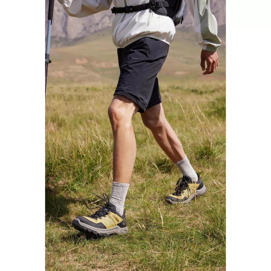 Men Low-Cut Waterproof Hiking Boots - MH100, Green/Black, No Color, large image number 12