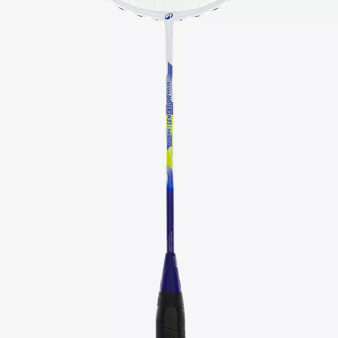 Adults Badminton Racket - Br Sensation 530, White, No Color, large image number 4