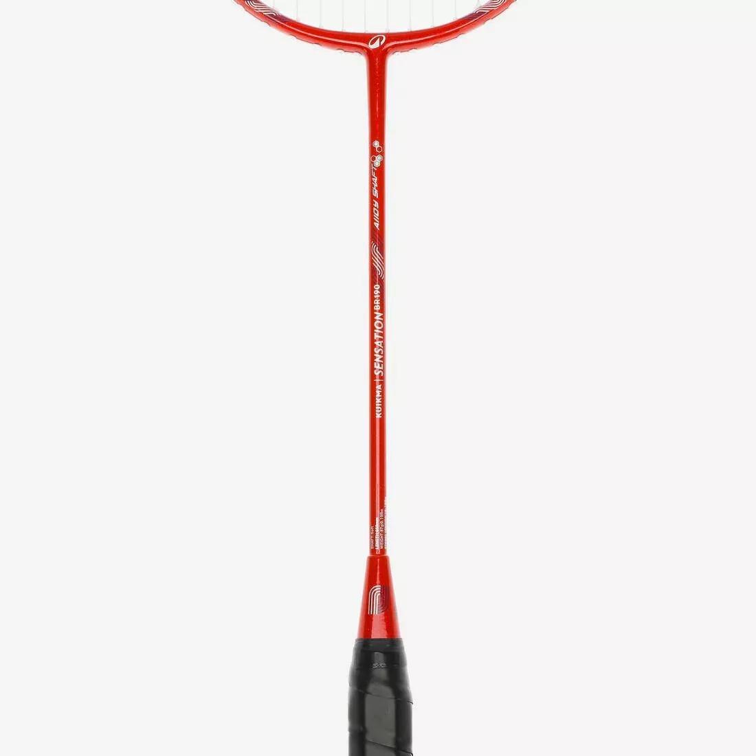 Adults Badminton Racket - Br 190 Set Partner, Blue/Red, No Color, large image number 5