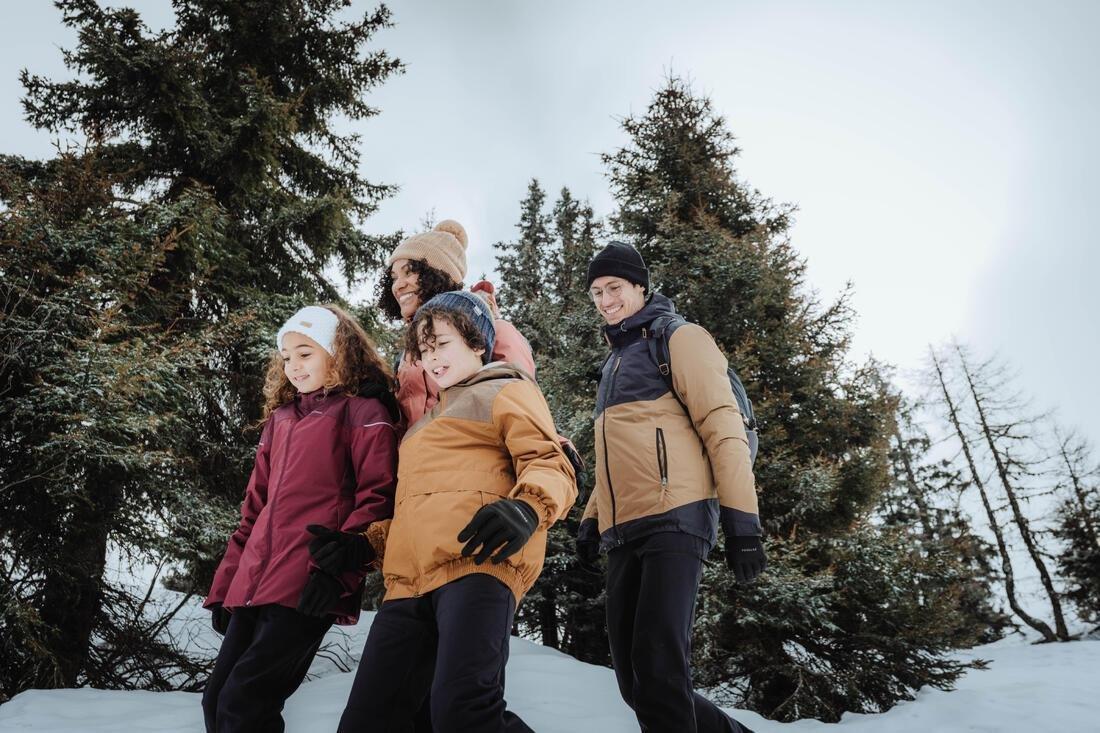 MACCHIATO BROWN KIDS' WARM AND WATERPROOF WINTER HIKING JACKET - SH100 -3.5آ&deg;C - 7-15 YEARS, No Color, large image number 5