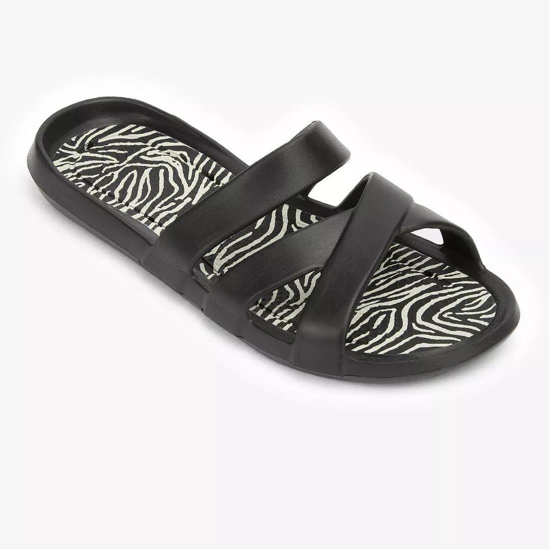 Women Poolside Slides - Slap 500, Black, No Color, large image number 2