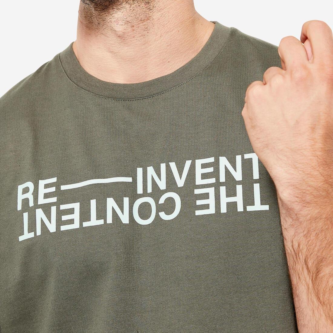 Men Regular Cotton Fitness T-Shirt, Black, No Color, large image number 8