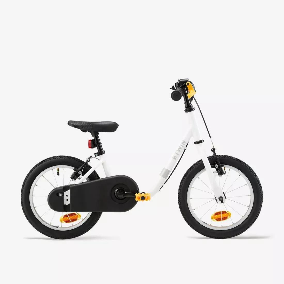 Kids Unisex 3-5 Years 14-Inch Bike - Discover 100, White, No Color, medium