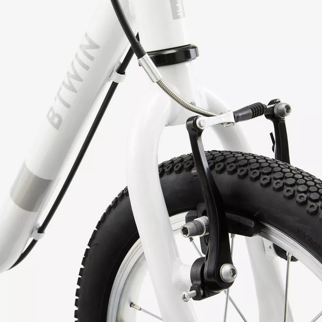 Kids Unisex 3-5 Years 14-Inch Bike - Discover 100, White, No Color, medium