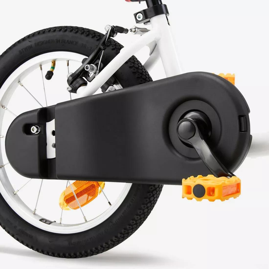 Kids Unisex 3-5 Years 14-Inch Bike - Discover 100, White, No Color, large image number 3