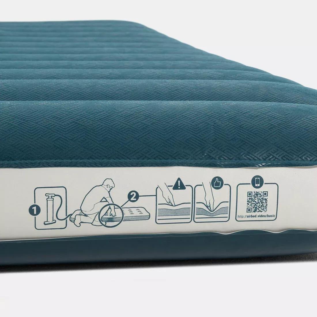 Inflatable 2-Person Camping Mattress - Air Comfort 200 X 120 Cm, Blue, No Color, large image number 5