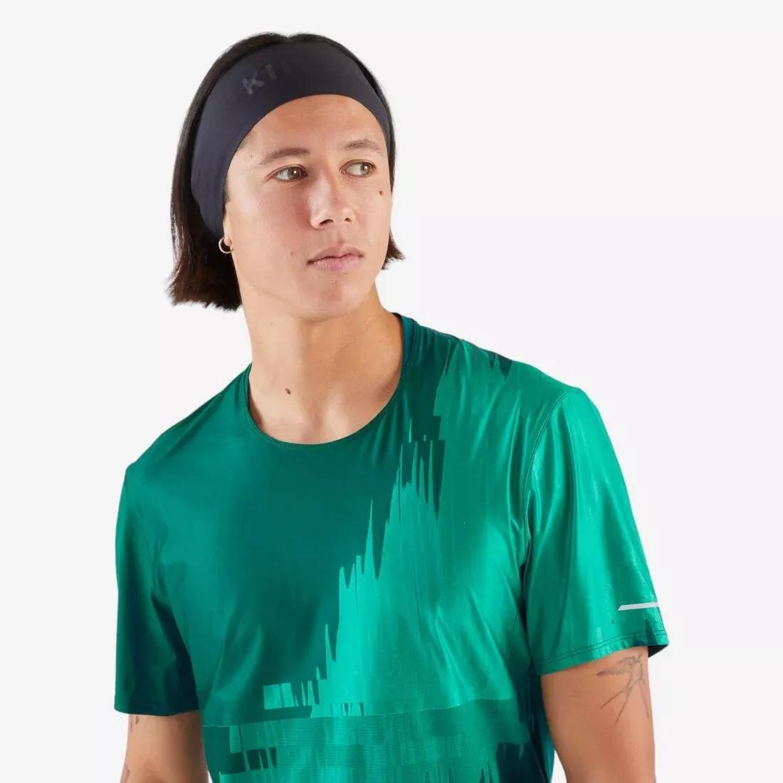 Adults Unisex Kiprun V2 Running Headband Graphics, Black, No Color, large image number 6