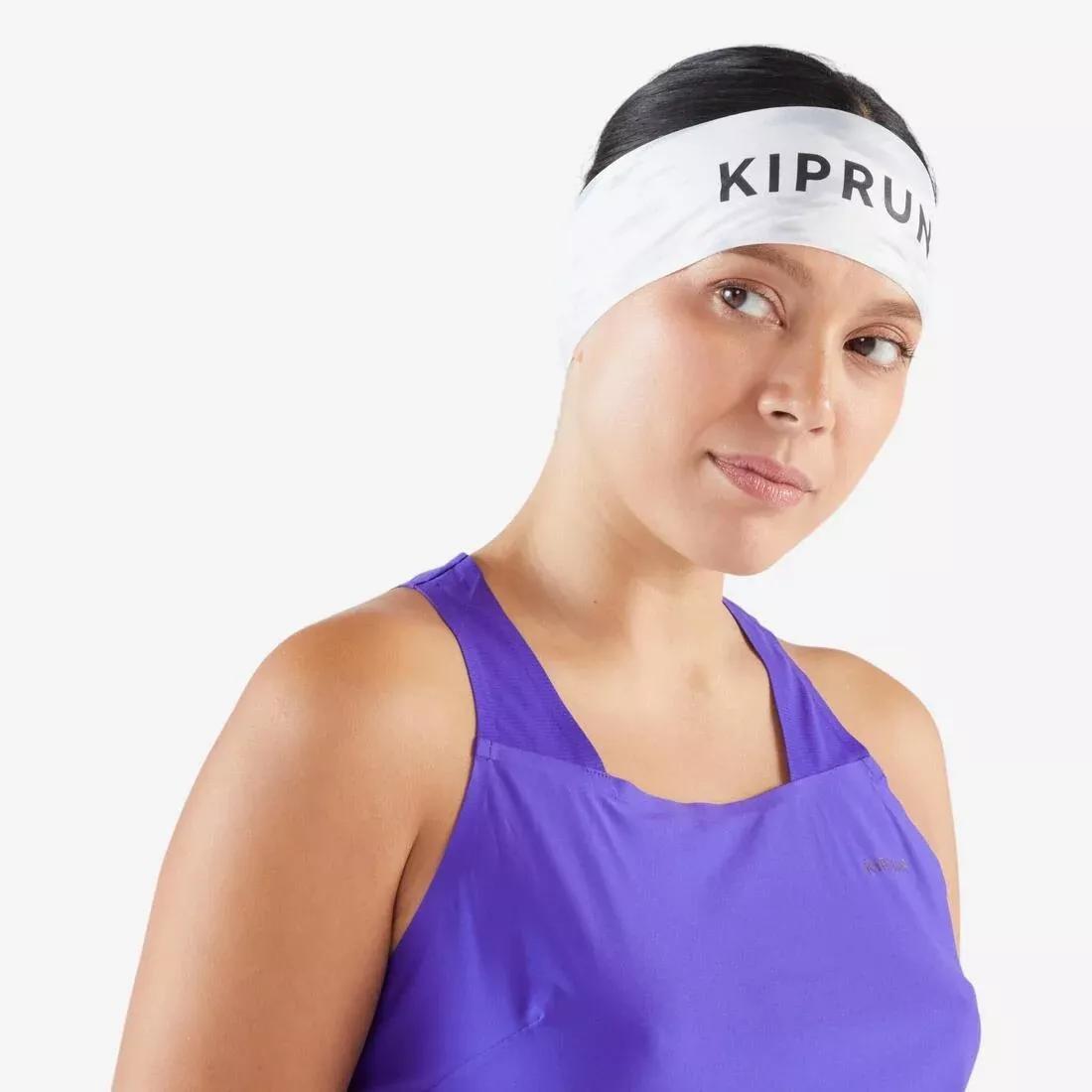 Adults Unisex Kiprun V2 Running Headband Graphics, Black, No Color, large image number 8