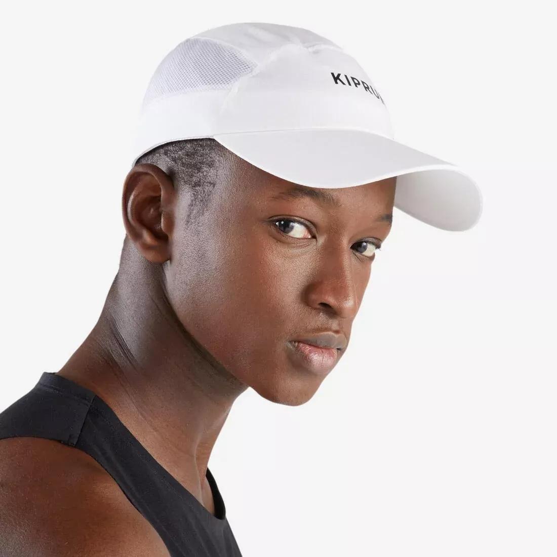 Adults Unisex Kiprun V2 Running Cap, White, No Color, large image number 0