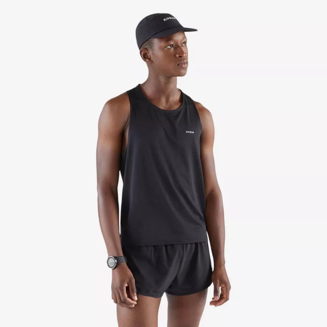 Adults Running Cap - Kiprun Ultra-Lightweight, Black, No Color, large image number 6