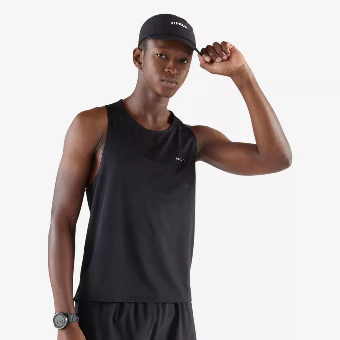 Adults Running Cap - Kiprun Ultra-Lightweight, Black, No Color, large image number 8