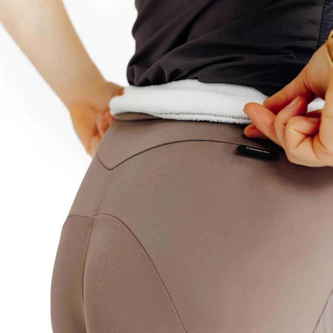 Women Warm Winter Horse Riding Silicone Patch Leggings, No Color, large image number 5