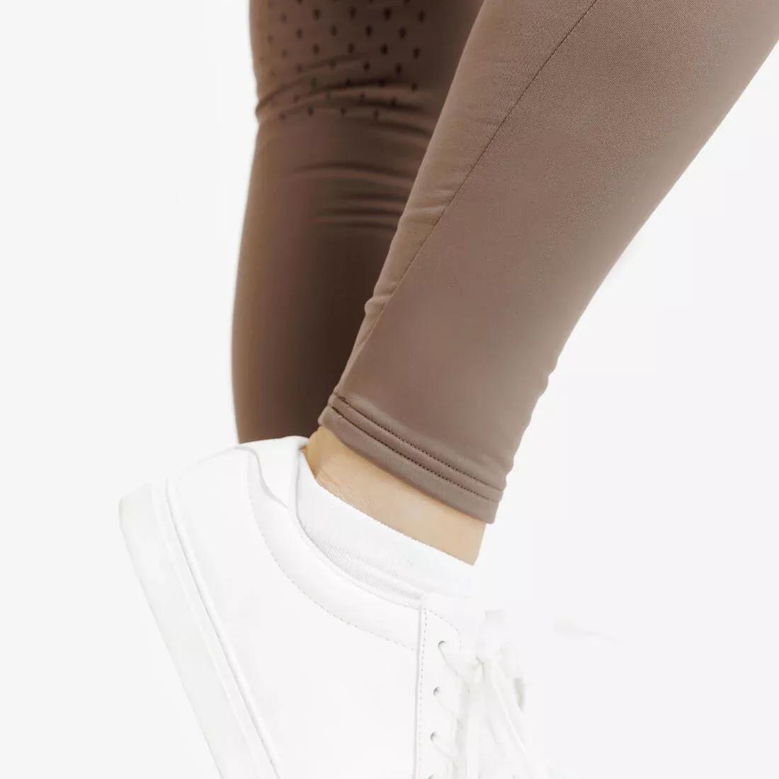 Women Warm Winter Horse Riding Silicone Patch Leggings, No Color, large image number 7