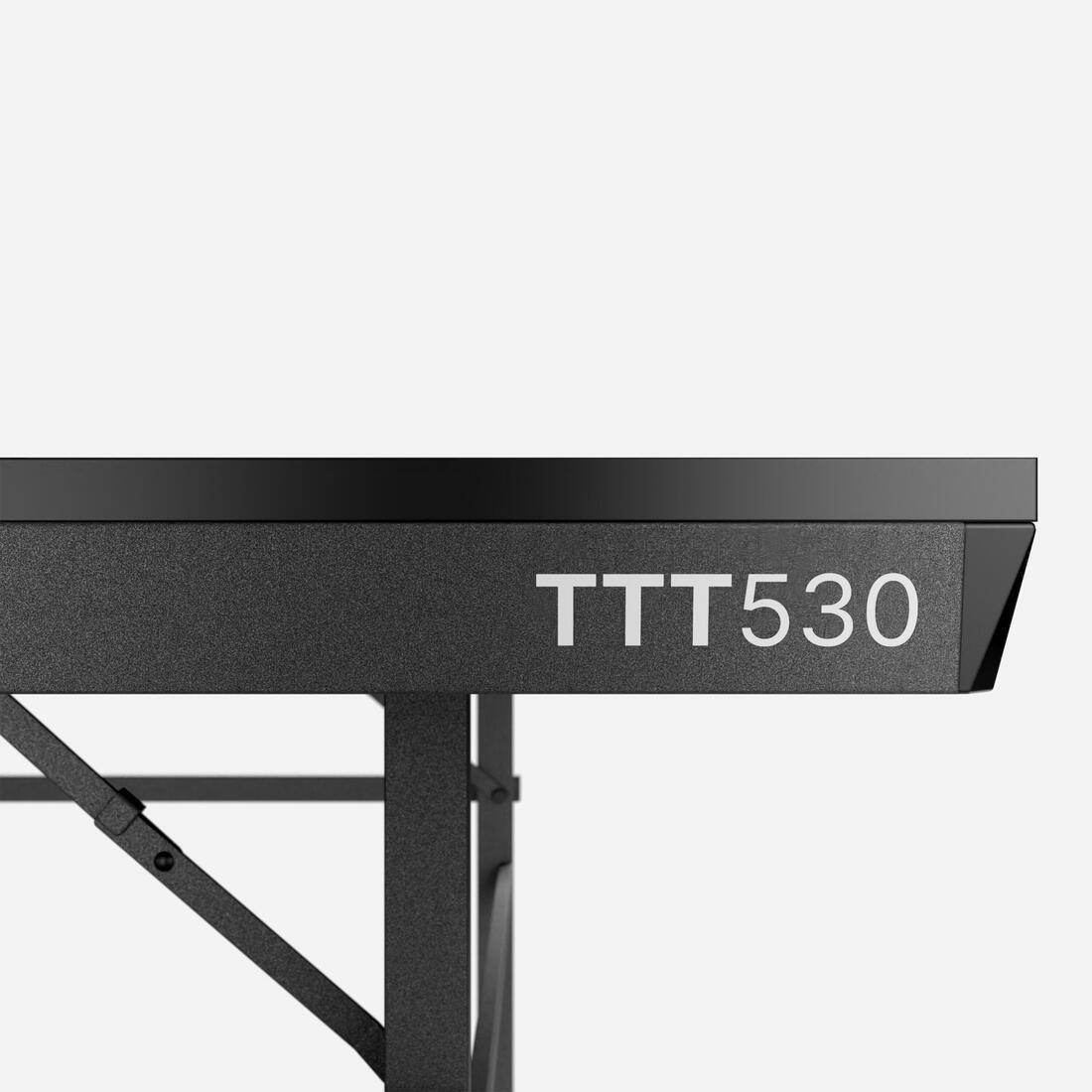 Compact Indoor Competition Table Tennis Table ITTF, TTT 530, Black, No Color, large image number 8