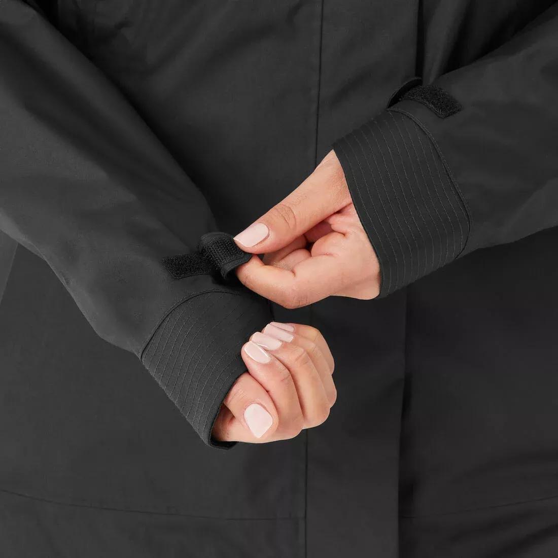 Women Hiking Waterproof Jacket - NH500, Black, No Color, large image number 5