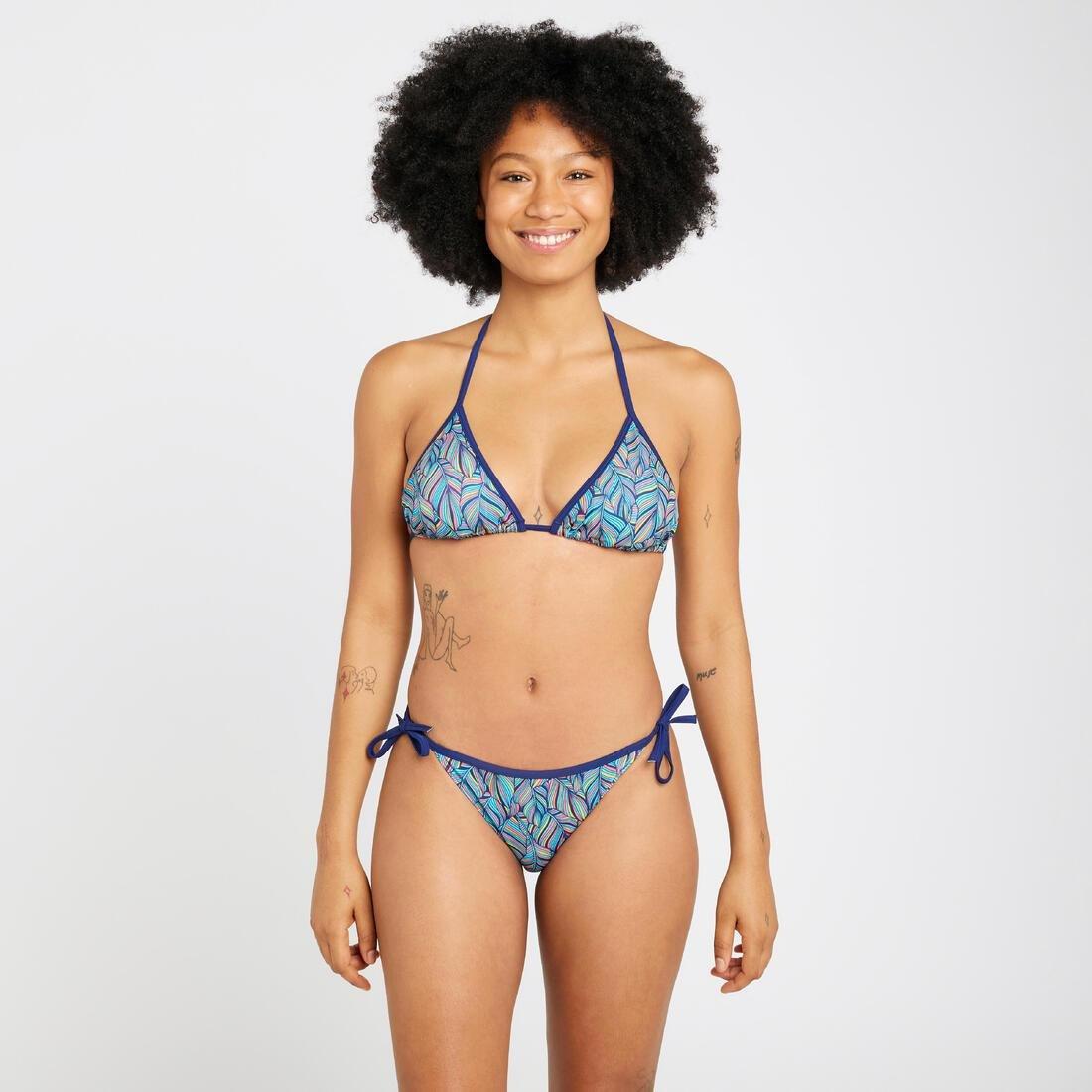 Women Sliding Triangle Swimsuit Top With Padded Cups, Multicolour, , large image number 10