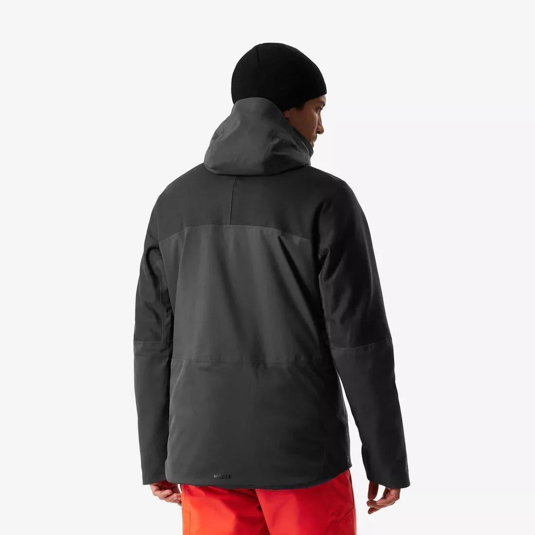 Men Waterproof and Durable Ski Jacket  - 500, Grey, No Color, large image number 1