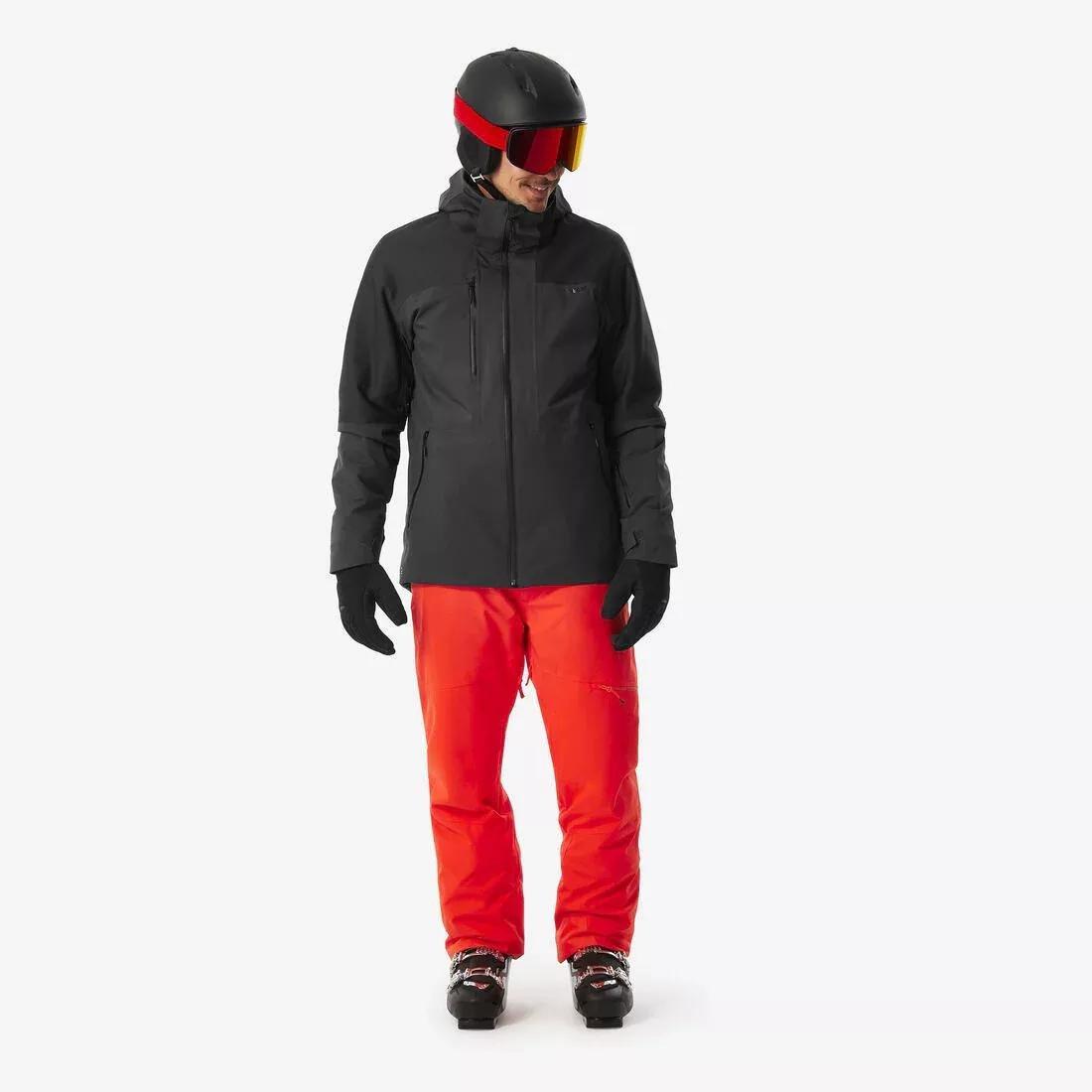 Men Waterproof and Durable Ski Jacket  - 500, Grey, No Color, large image number 2