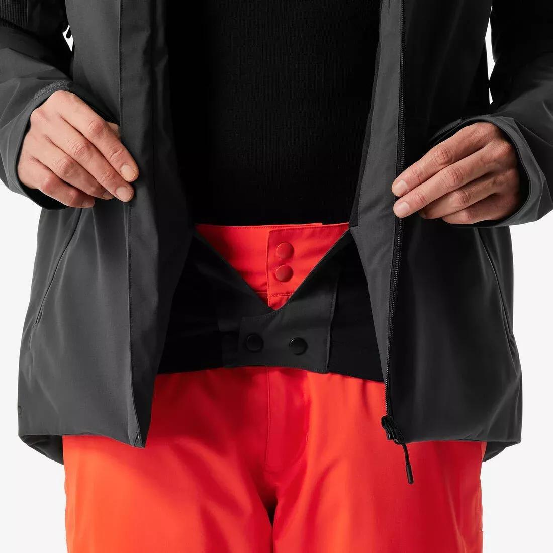 Men Waterproof and Durable Ski Jacket  - 500, Grey, No Color, large image number 5