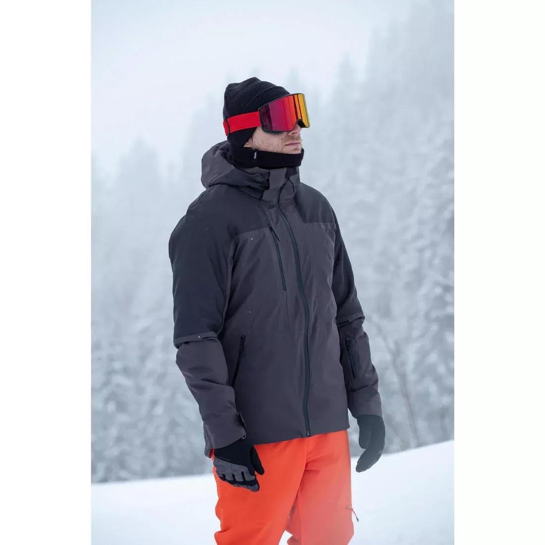 Men Waterproof and Durable Ski Jacket  - 500, Grey, No Color, large image number 8