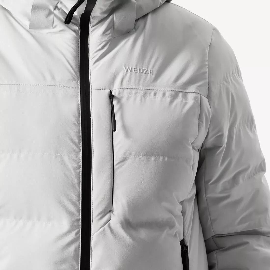 Women Warm And Waterproof Ski Jacket - 500 Warm, Beige, 5401_000, large image number 4