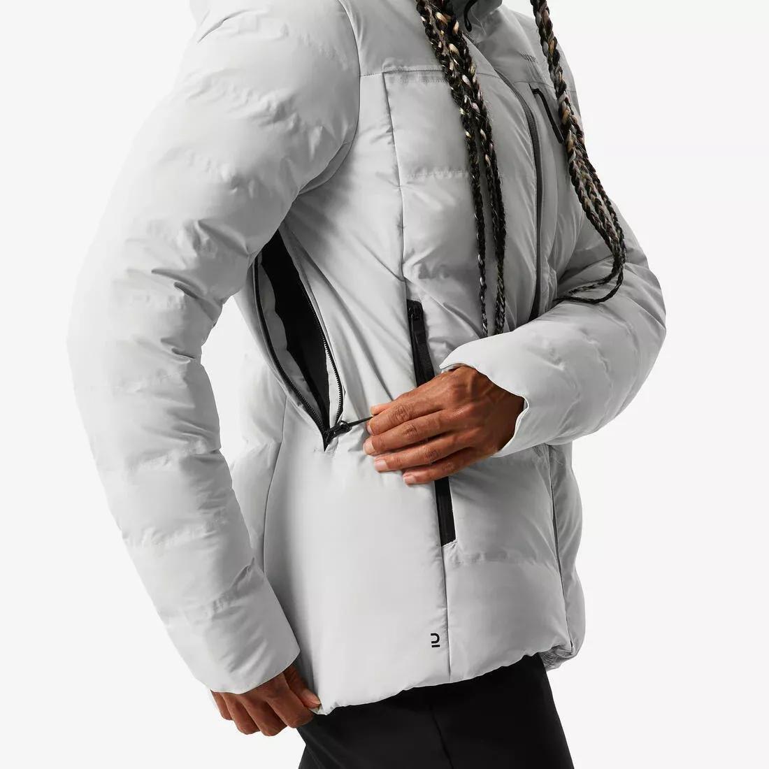 Women Warm And Waterproof Ski Jacket - 500 Warm, Beige, 5401_000, large image number 6