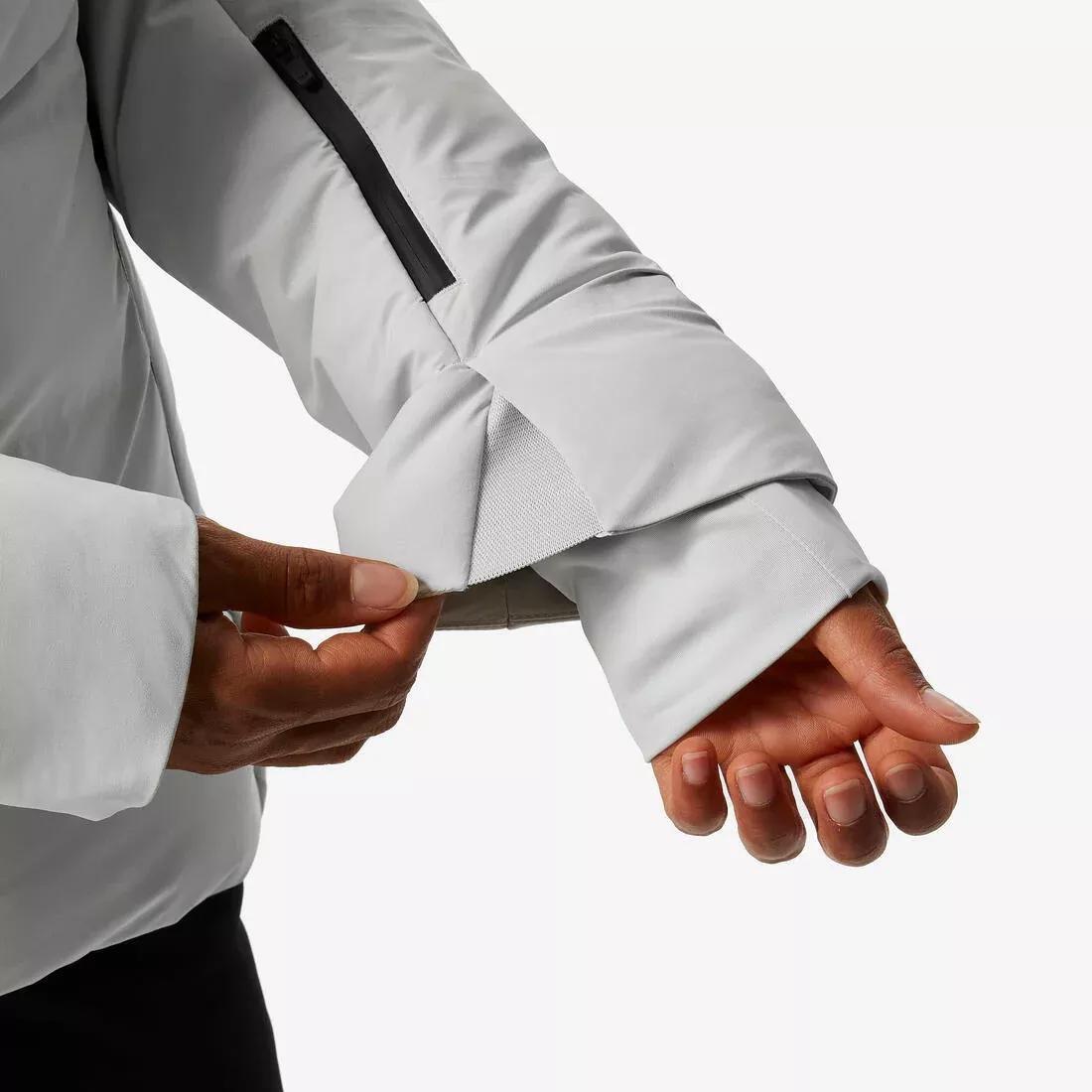 Women Warm And Waterproof Ski Jacket - 500 Warm, Beige, 5401_000, large image number 7