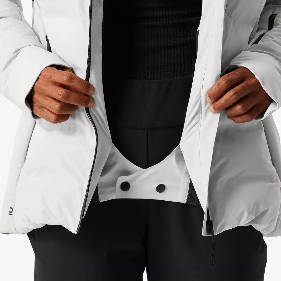 Women Warm And Waterproof Ski Jacket - 500 Warm, Beige, 5401_000, large image number 8