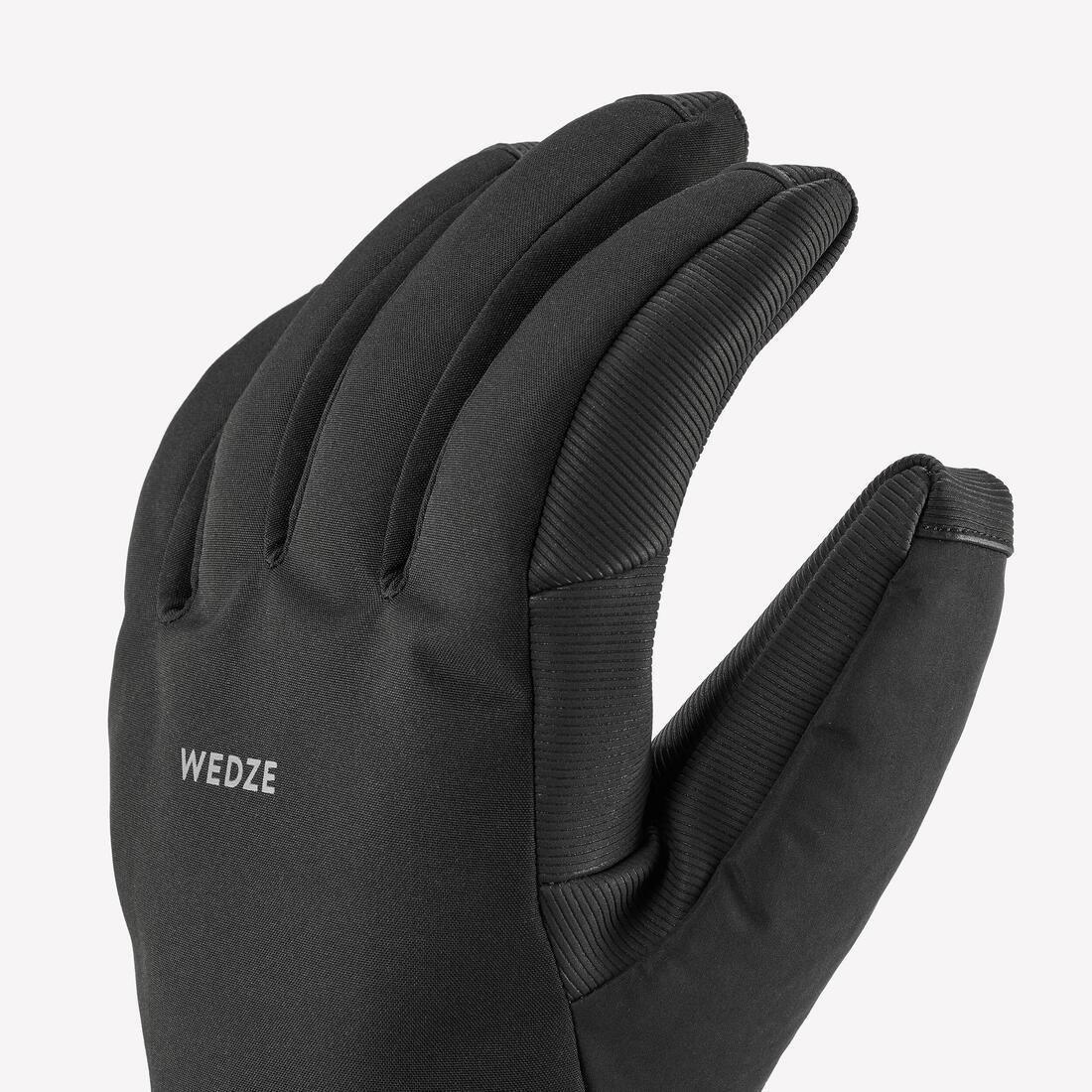 Warm Ski Gloves, Smoked Black, , large image number 4