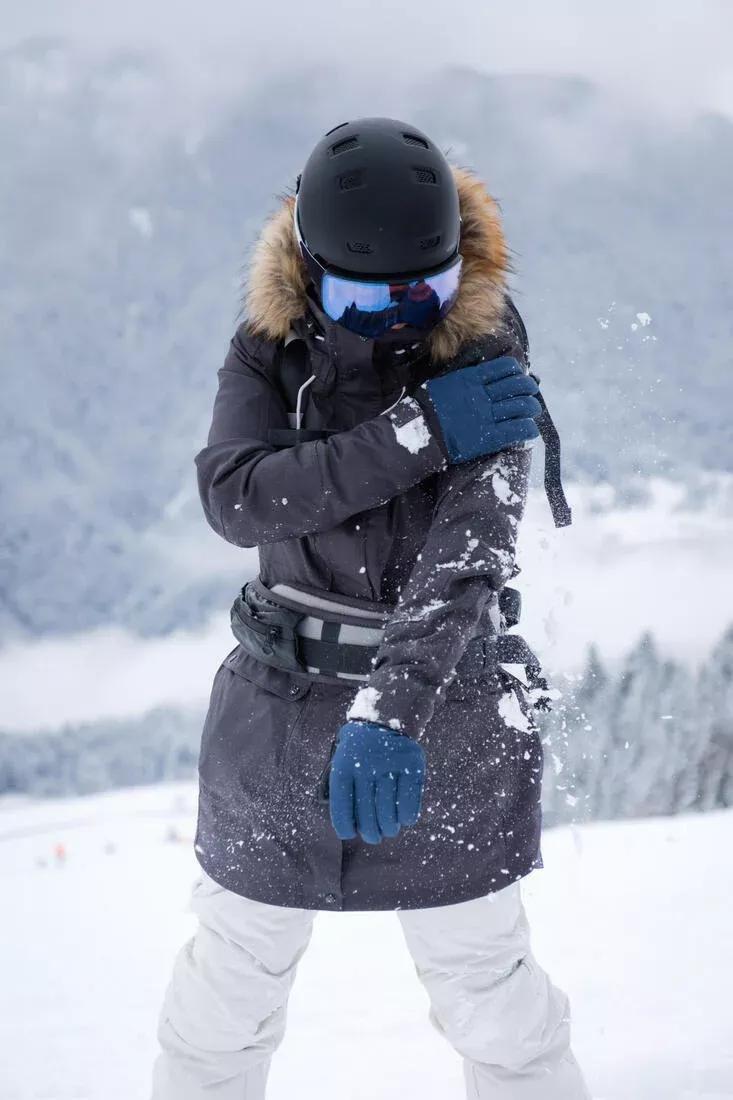 Warm Ski Gloves, Smoked Black, , large image number 11